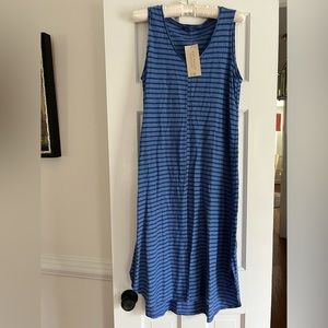 Cut - loose cotton and linen purple and teal roomie dress. – Bohemian.!  NWT 💕